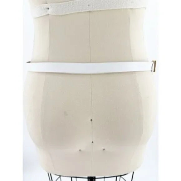 Dolce & Gabbana Skinny White Leather Belt Size: M Dolce & Gabbana Skinny White Leather Belt Size: M  main image 2